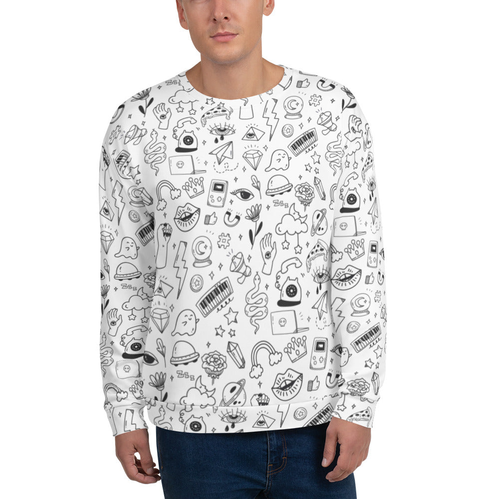 Vans scribble 2024 crew sweatshirt